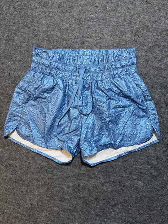 Zyia Active Pants - Zyia Active Blue Steel Bubbles Hi-Rise Bomber Shorts  Water resistant size M